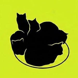 Five cat silhouette meme